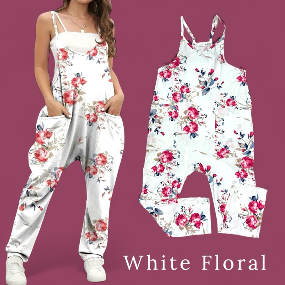 Casual V-Neck Sleeveless Harem Overall Jumpsuit - Picture 10 of 16